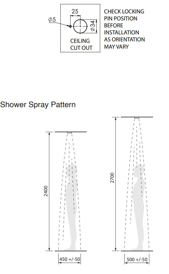 Custodian: Shower Rose - Ceiling Mounted