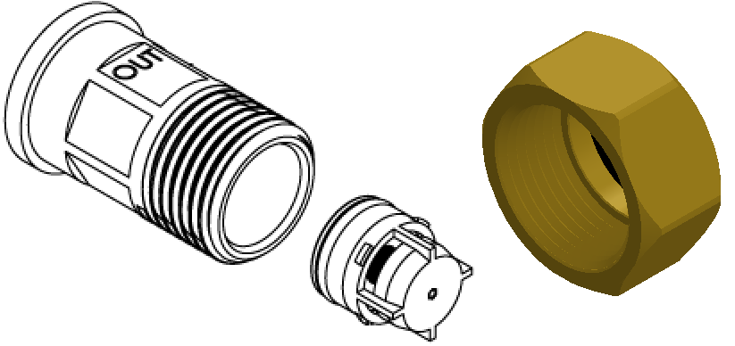 Hydrus Coupling Kit Dn15 Outlet W/Check