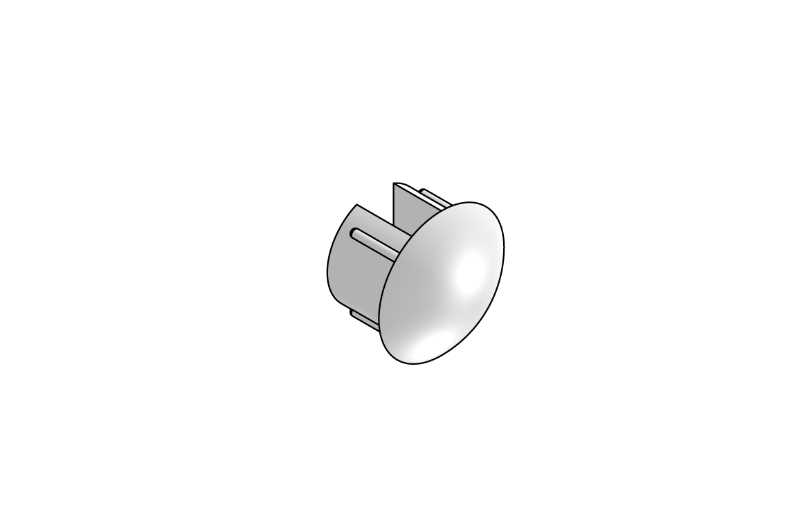 Plug Cap for Lever Handle - Chrome