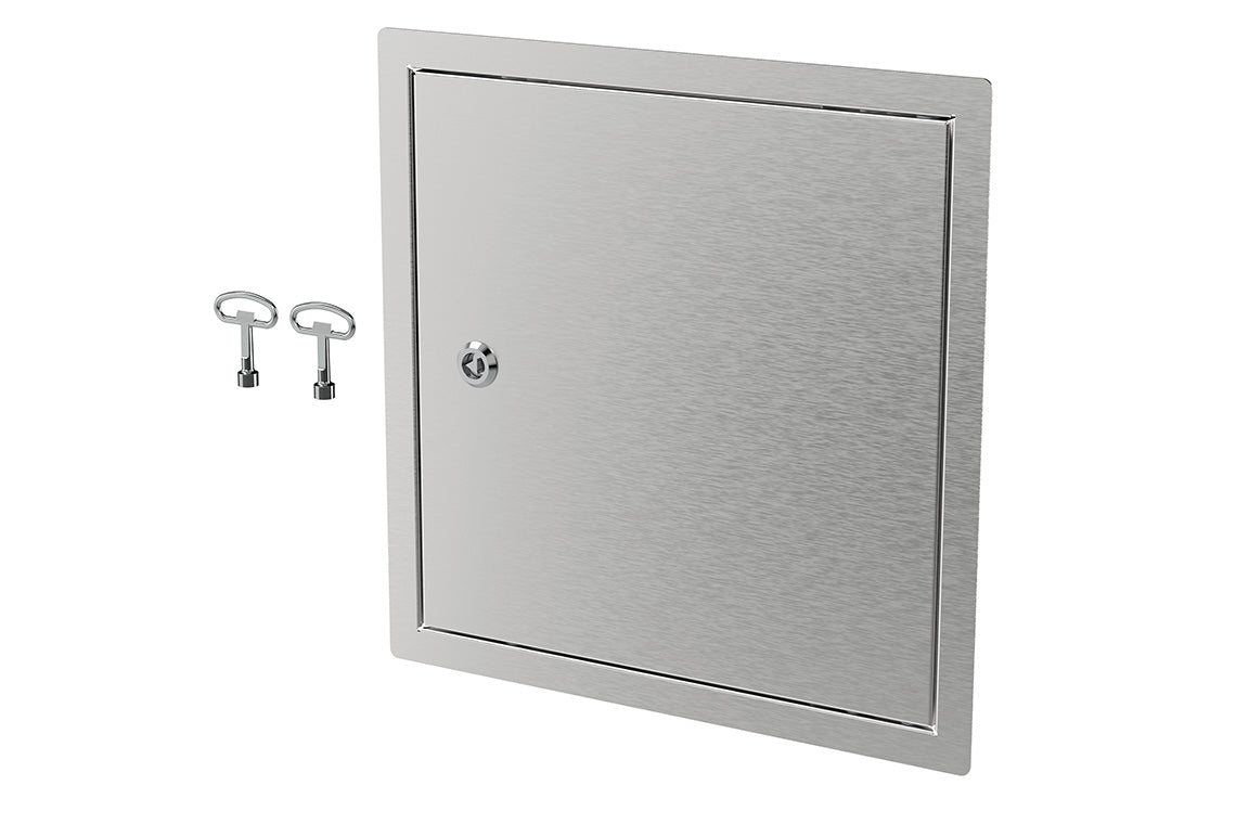 Aquablend: Key Lockable Hinged Lid & Surround - SS - 350mm Aquablend 1000/1500/2500