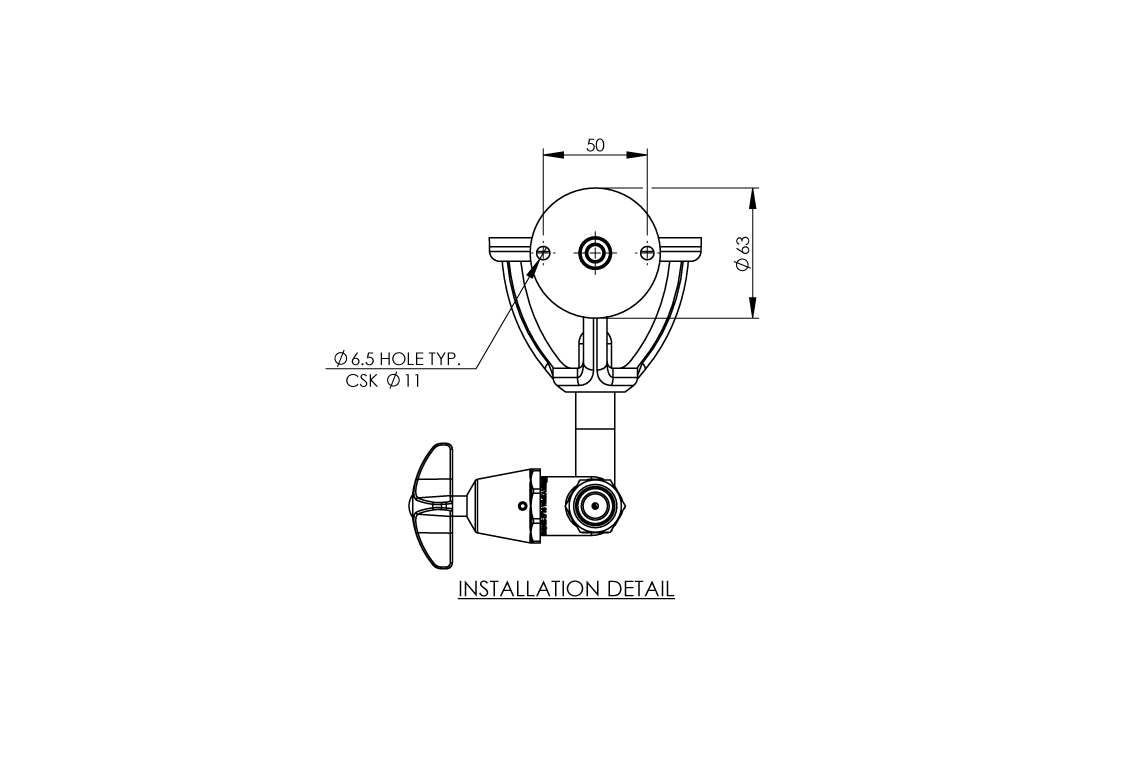Type 44/1 Wall Mounted Fountain & Bracket - Cam Action