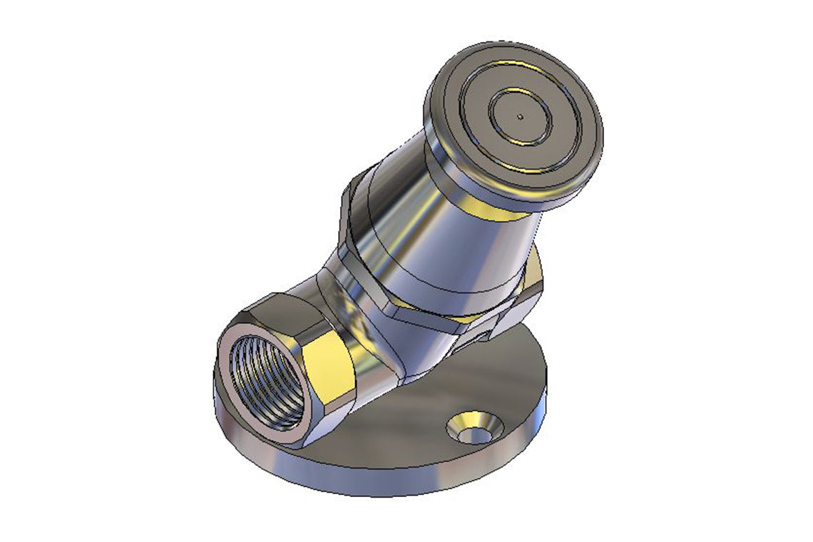 Foot Operated Stop Tap - 45 Degree - Spring Action