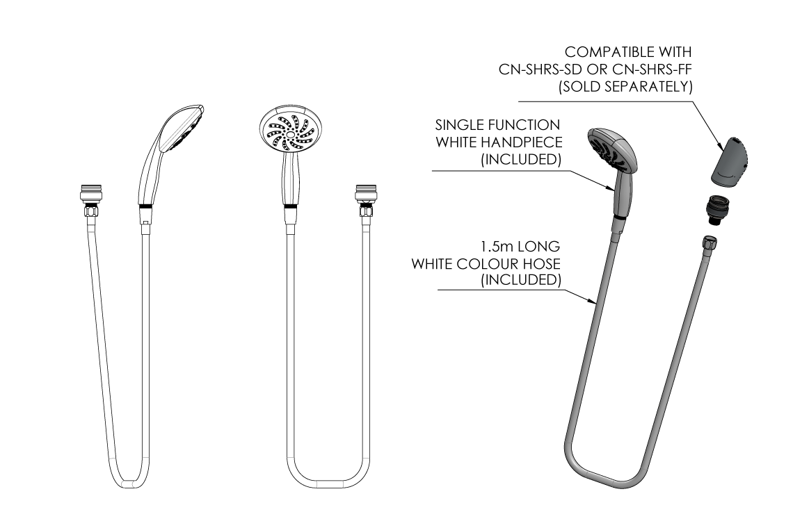 Custodian: Detachable Hand Shower - Hose