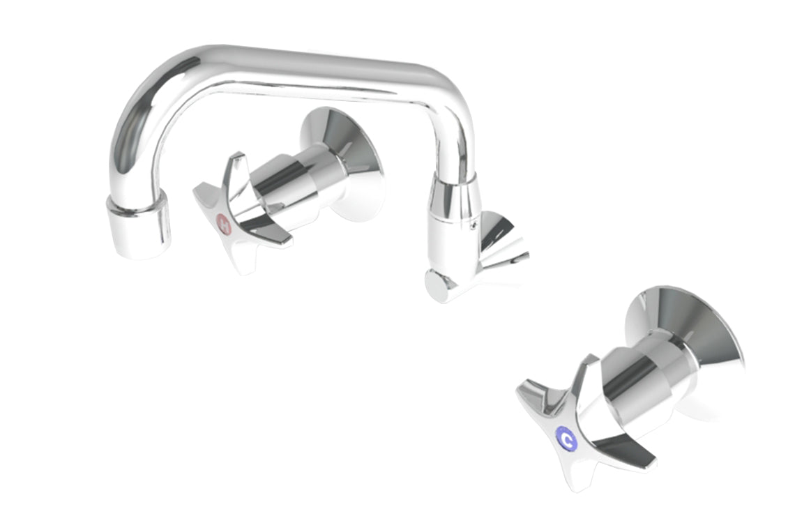 Concealed Spindle Recess Set with SP110 Swivel Aerated Spout - Jumper Valve