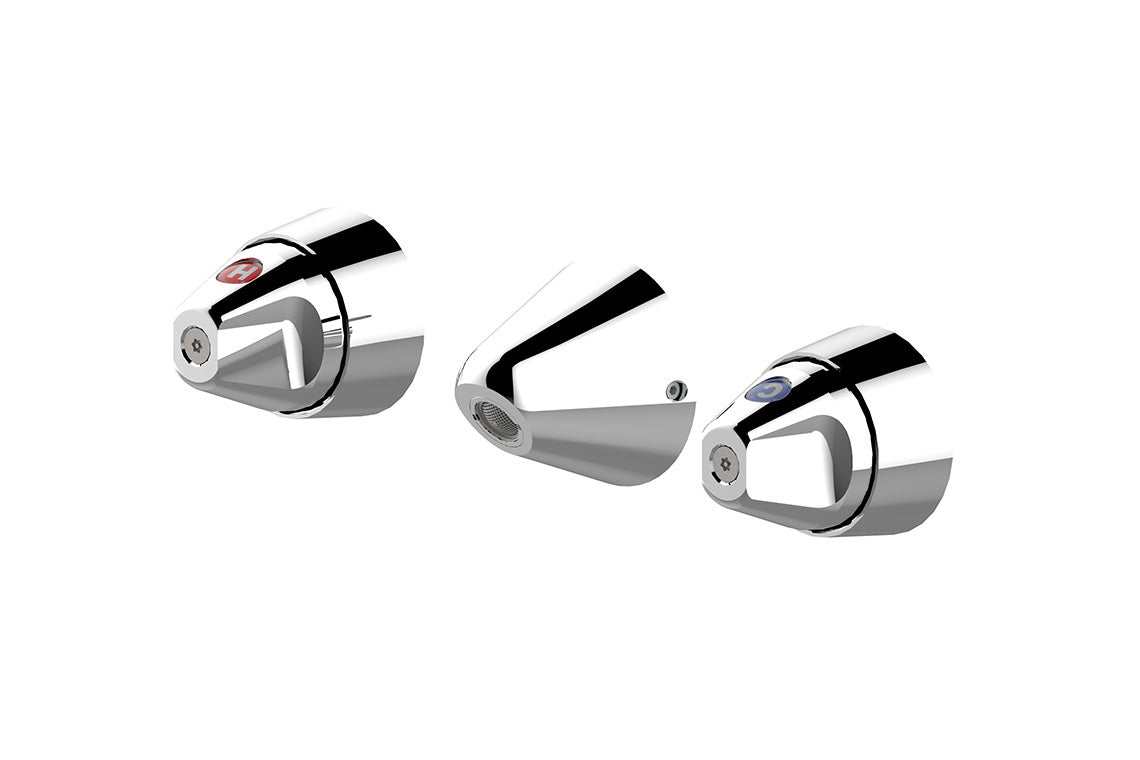 Secure Ligature Resistant: Recess Basin/Bath Set - DET660B Outlet - 1/4 Turn Ceramic Disc