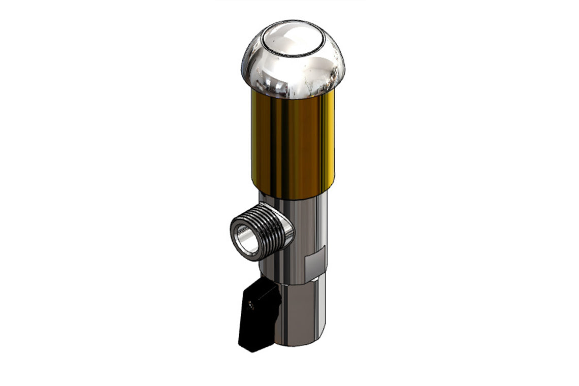 Detention Push Button Self Closing Basin Assembly - Right Angled Body - Spring Action