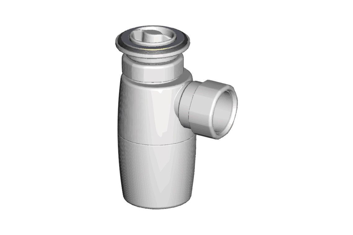 Bottle Trap 40mm Adjustable - White - Plug and Waste