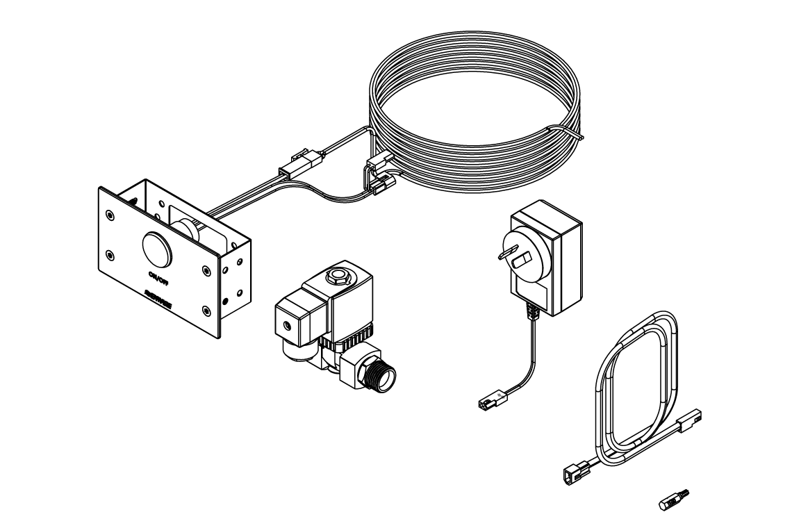 Single Button Control Kit: Front Access for In Wall Application
