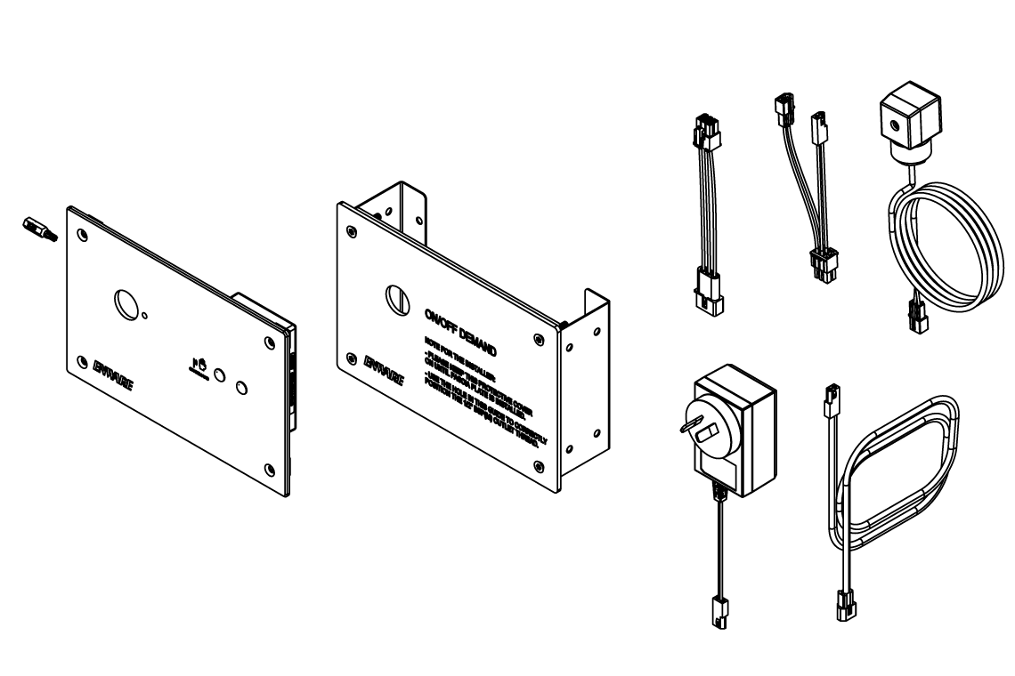 On/Off Demand Sensor, Stainless Plate, Bracket, Transformer and Cables