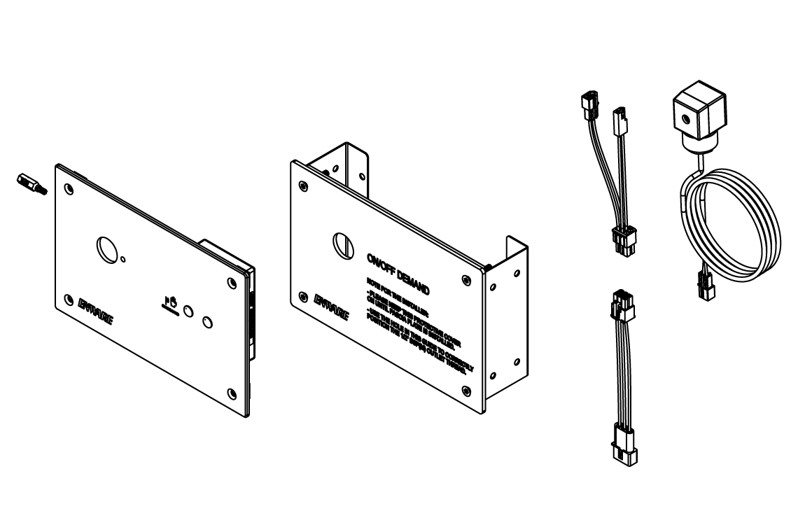 On/Off Demand Sensor, Stainless Plate, Bracket, Transformer and Cables
