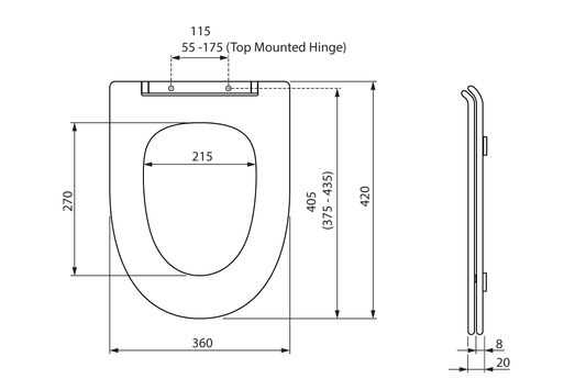 Toilet Seat Ocean Blue Soft Close Double Flap
