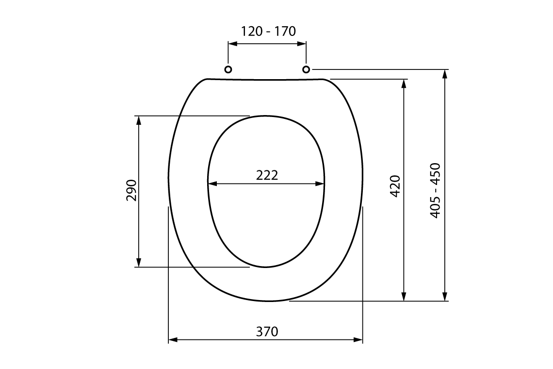 Pressalit Care: Dania Toilet Seat - Single Flap