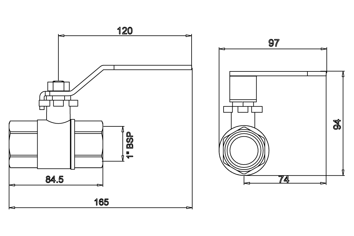 Full Flow Ball Valve 1 Inch