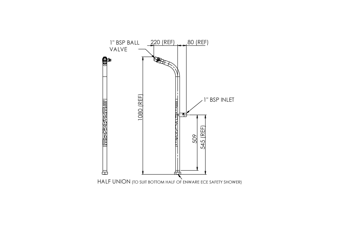 ECE Frame Top Section Only with Ball Valve