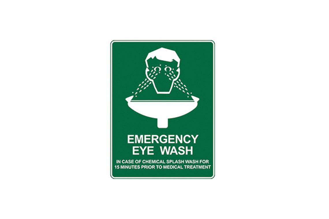 Emergency Eye Wash Sign 450x300mm - Poly