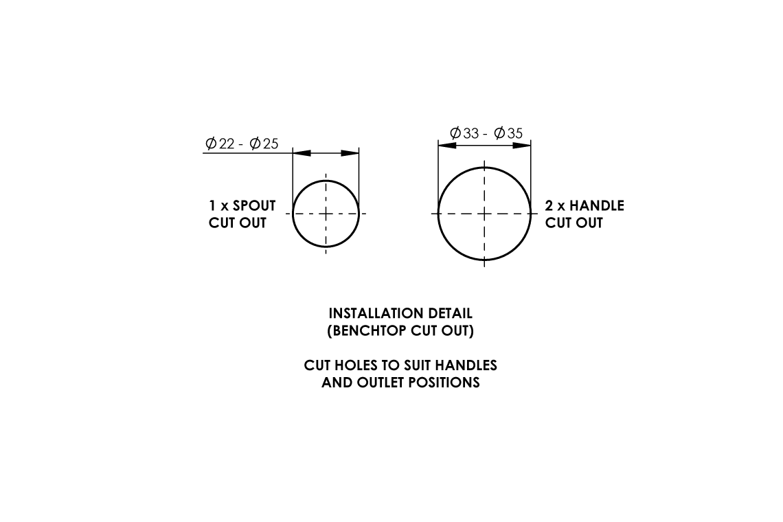 Hob Mounted - Concealed Mixer Base - Concealed