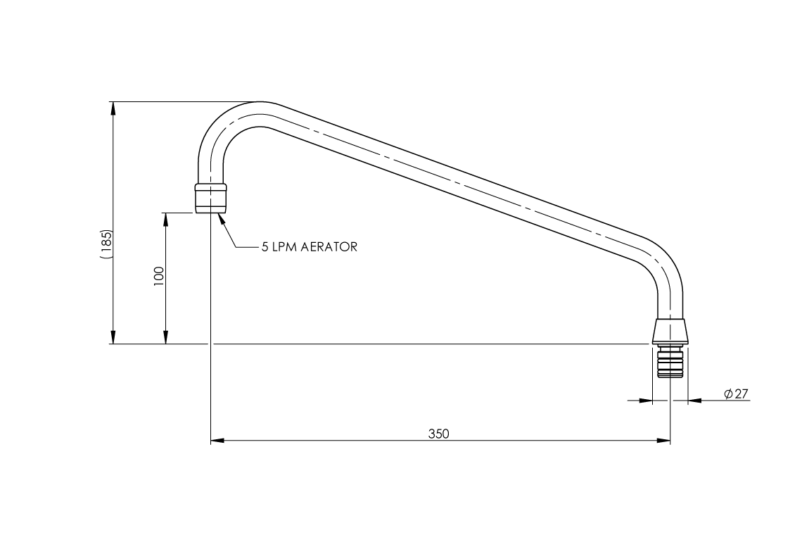 Food Service - Swivel Spout - 350mm - Type M - McDonalds