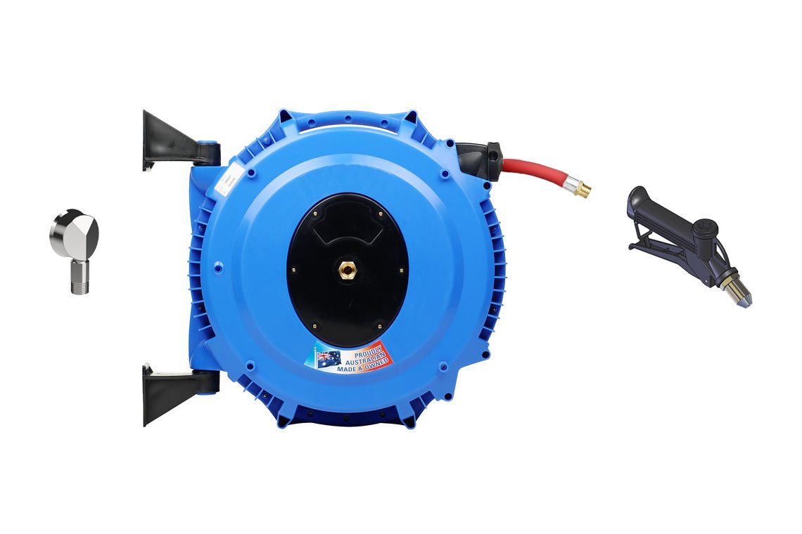 Hot/Cold Water Wash Down Hose Reel with Trigger Spray