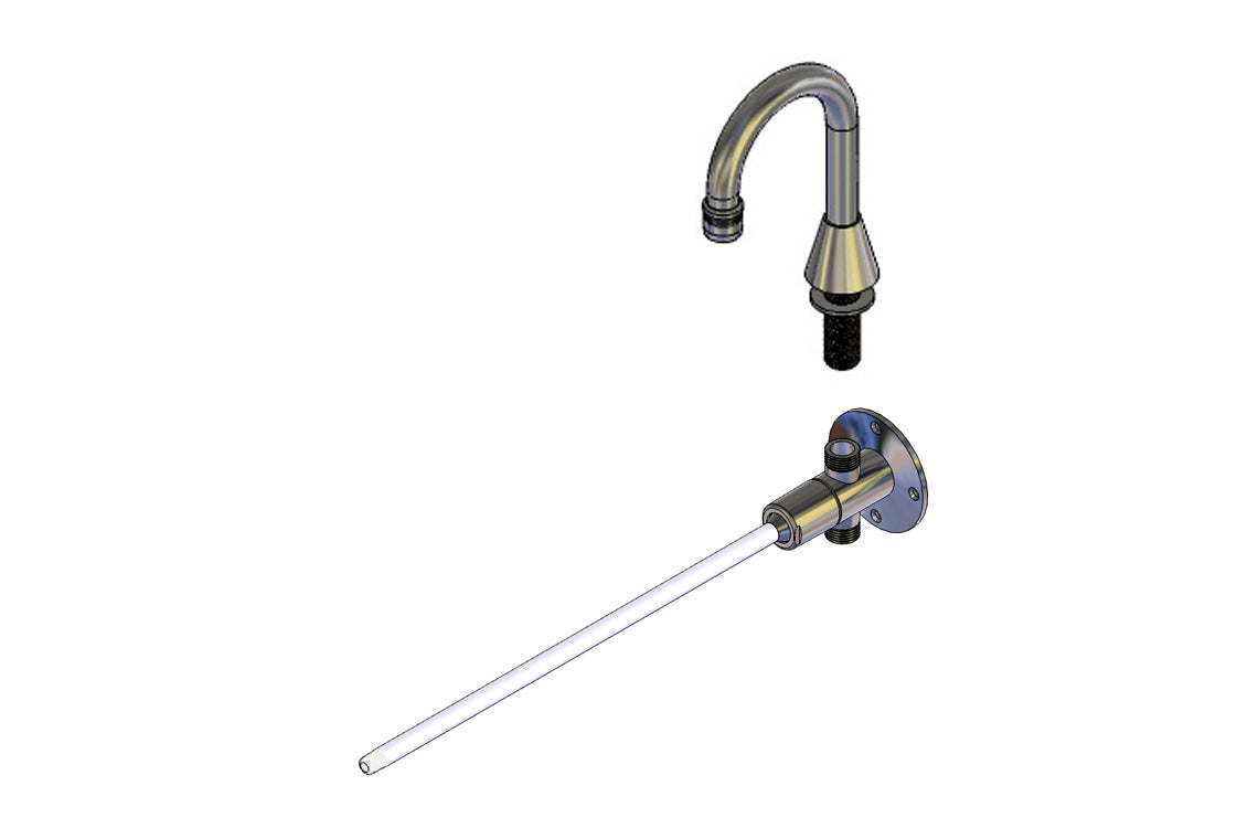 Time-Flow Knee Operated Valve - 100mm Hob Spout