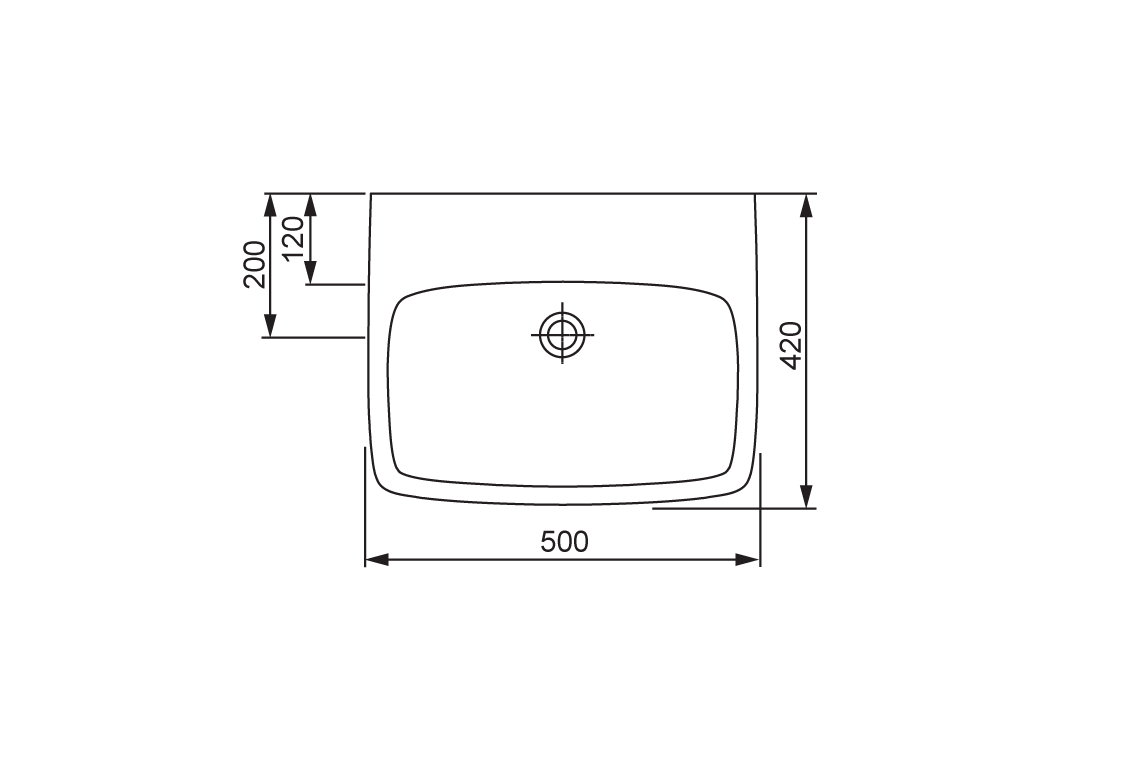 Mental Health Kit - 500mm Rectangular Basin, Shroud, Waste & P-Trap