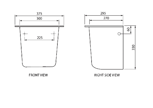 Shroud for Enware Rectangular Basins 600mm - Mental Health Style