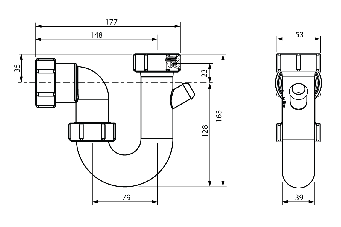 Standard P-Trap - 40mm