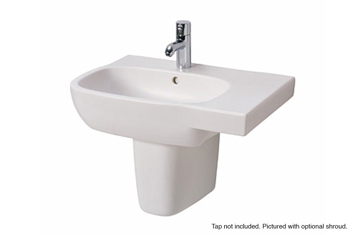 Style Asymmetrical Basin Left Hand Bowl 650mm - 1 x Taphole 1 x Overflow