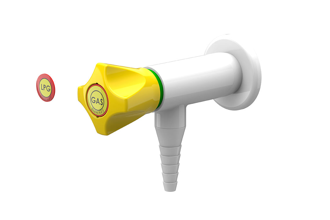 ComLab 90 Degree 1 Way Valve - Push Turn - Natural Gas/LPG