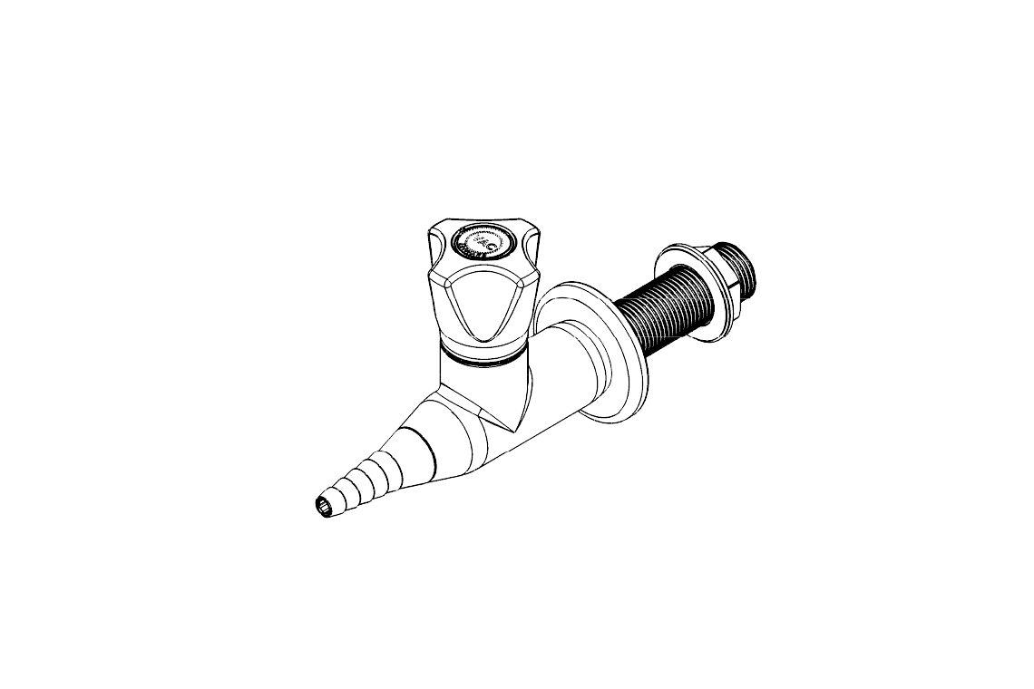 ComLab 1 Way Straight Needle Valve - Vacuum