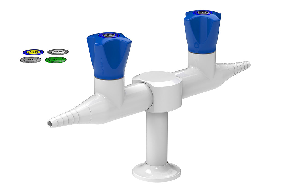 ComLab Bench Mounted 2 Way 180Degree Needle Valve - Dry Media - AIR/ CO2/ HE/ AR/ N2