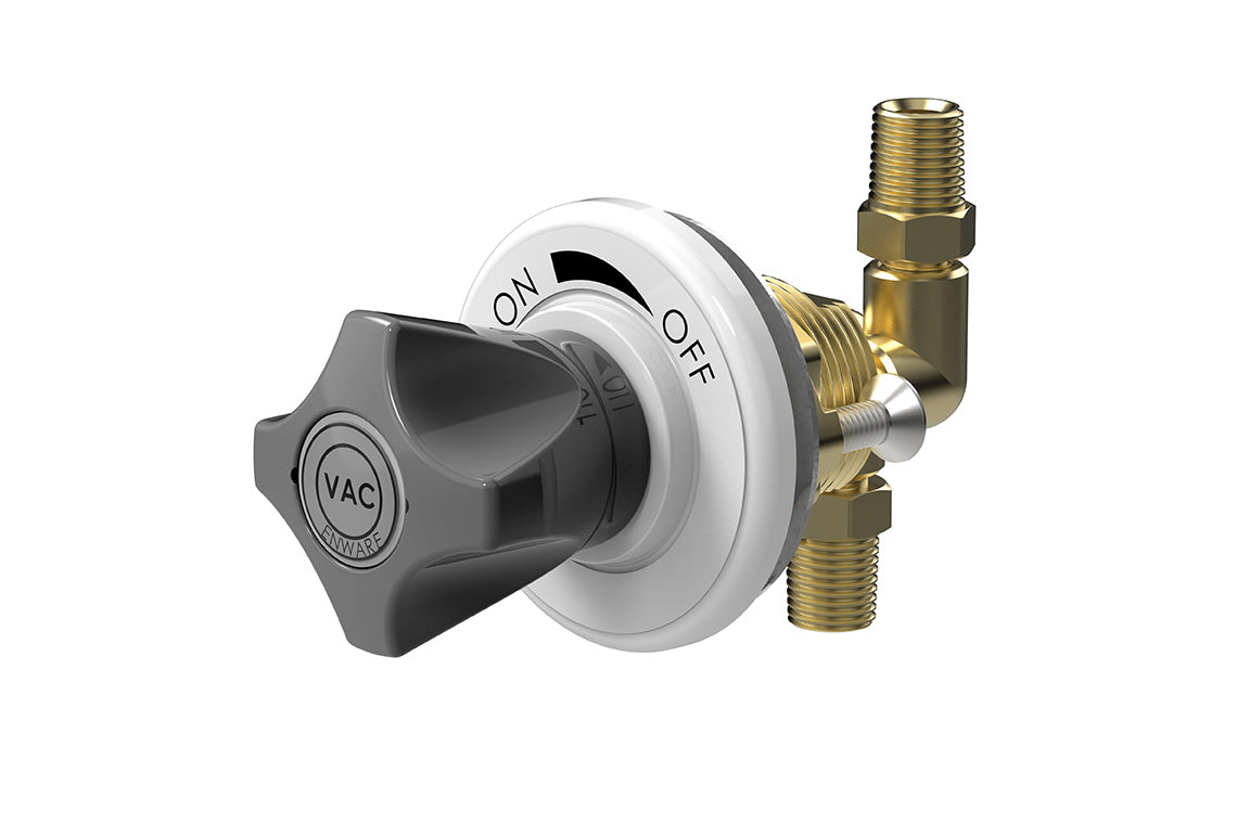ComLab Front Panel Valve - 90 Degree 1/4" BSPT Inlet/Outlet for Hose Connection - Needle Valve - Vacuum