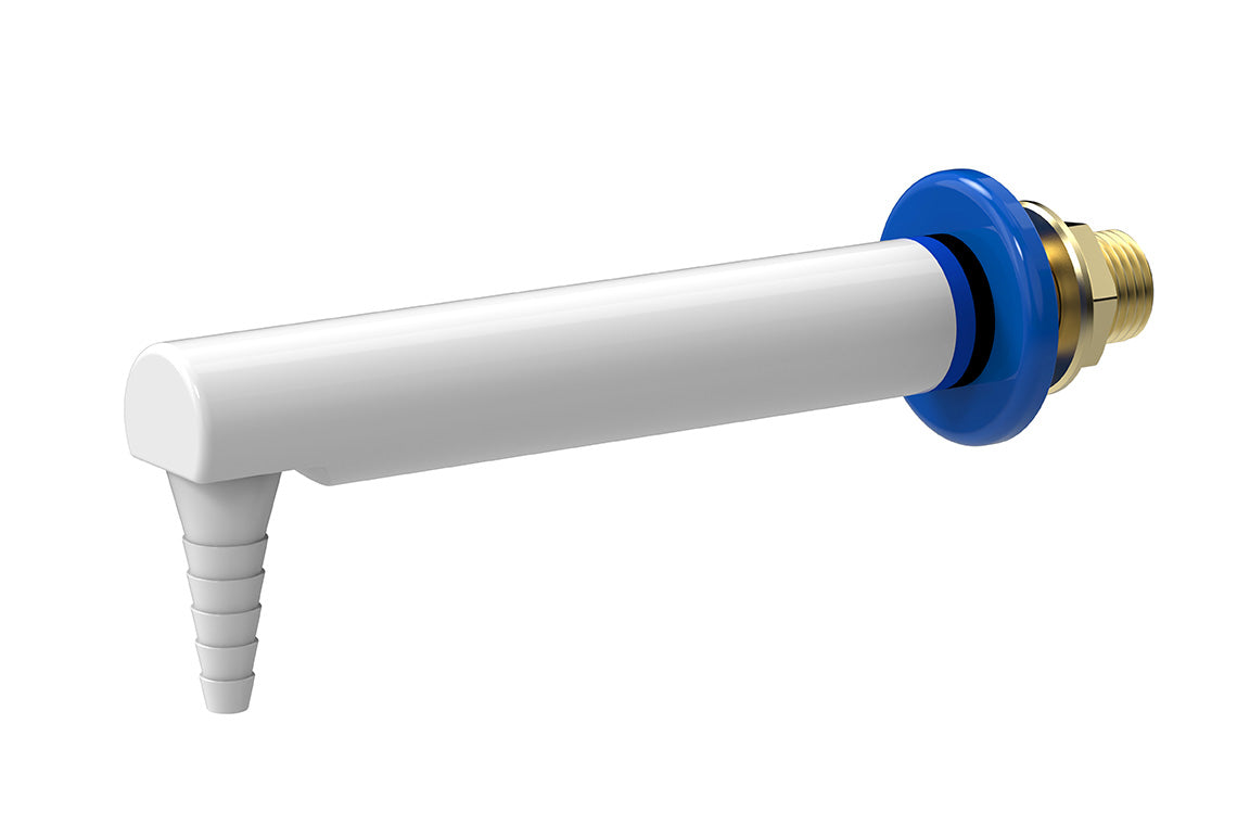 ComLab 150mm 90 Degree Fume Cupboard Outlet - Oxygen