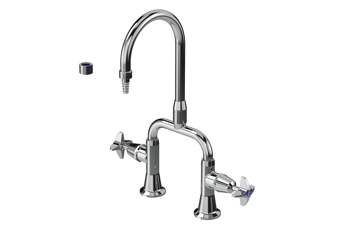 Laboratory Mixing Set: Type 13 - Swivel/Fix Outlet - School Pattern Jumper Valve