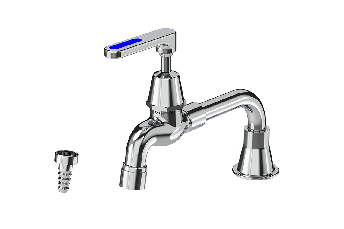 Type 26-7 Lab Bench Bib Tap with Lever Handle and Anti-Vandal Aerator - 6 lpm