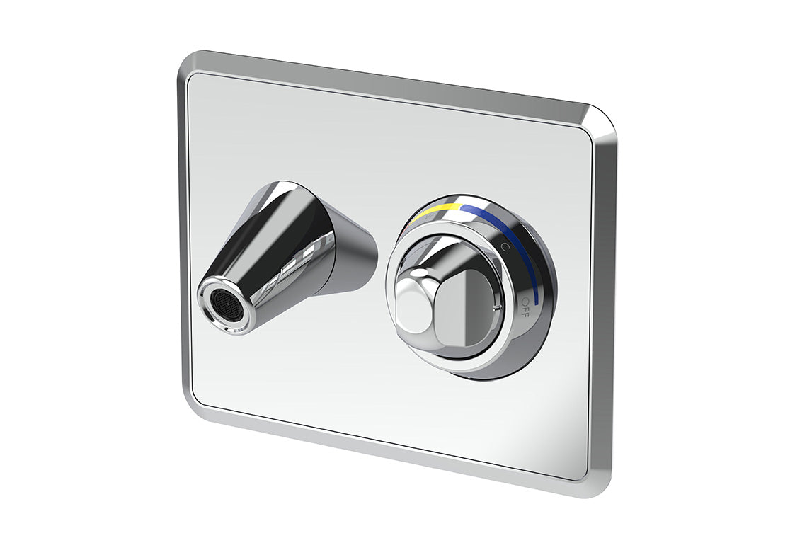 Restore Mental Health In-Wall Sequential Mixer with Short Outlet - Front-of-Wall Assembly