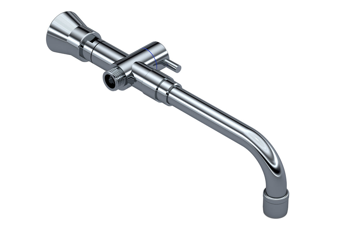 Wall Mounted Fixed Bath Spout with Diverter for Hand Shower