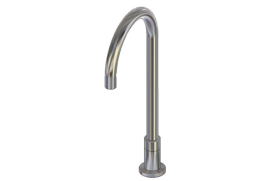 Cache Hob Mounted Curved Sink Spout - Swivel Outlet - 150mm - High Version