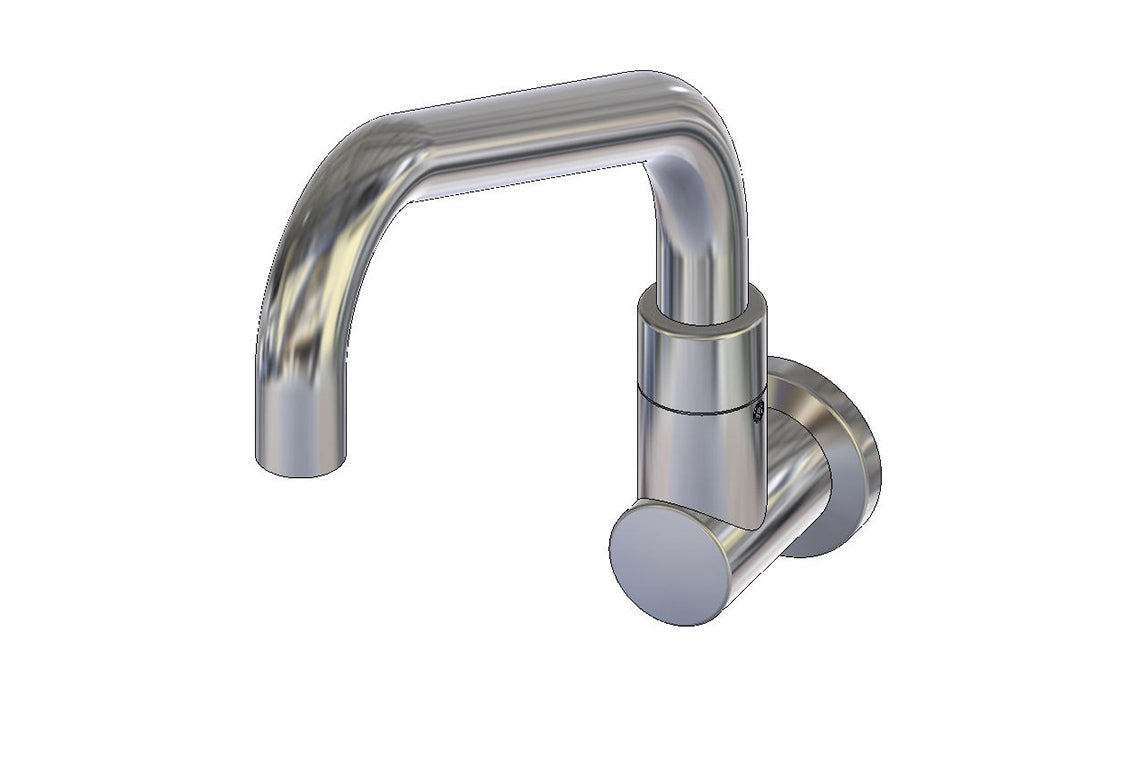 Cache Wall Mounted Standard Sink Spout - Swivel Outlet - 220mm