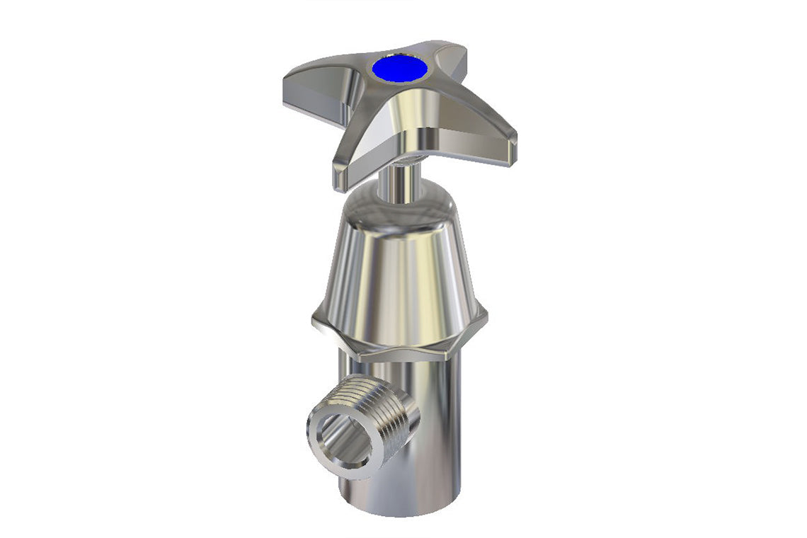 School Pattern Right Angle Cistern Tap - M&F 15mm - Jumper Valve