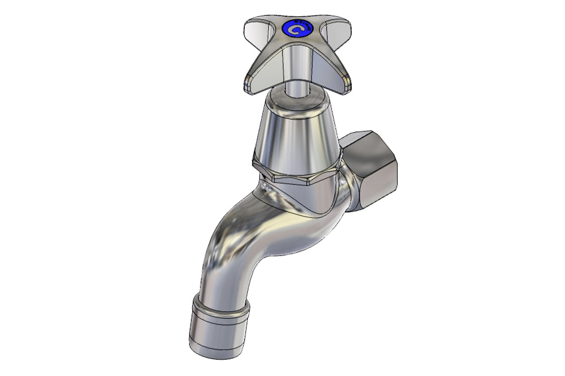 School Pattern Bib Tap - FI Aerated - Jumper Valve