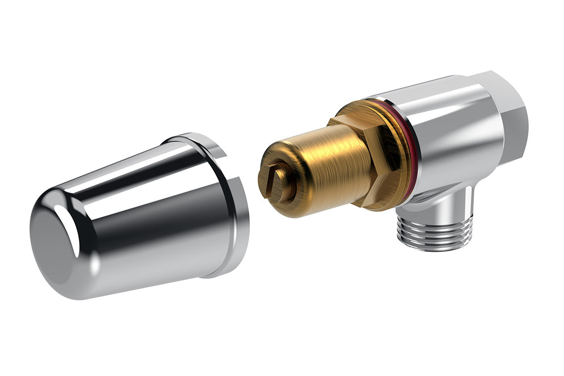 Screw Operated 15mm Cistern Tap with Cover - Jumper Valve - Chrome Plated (1)