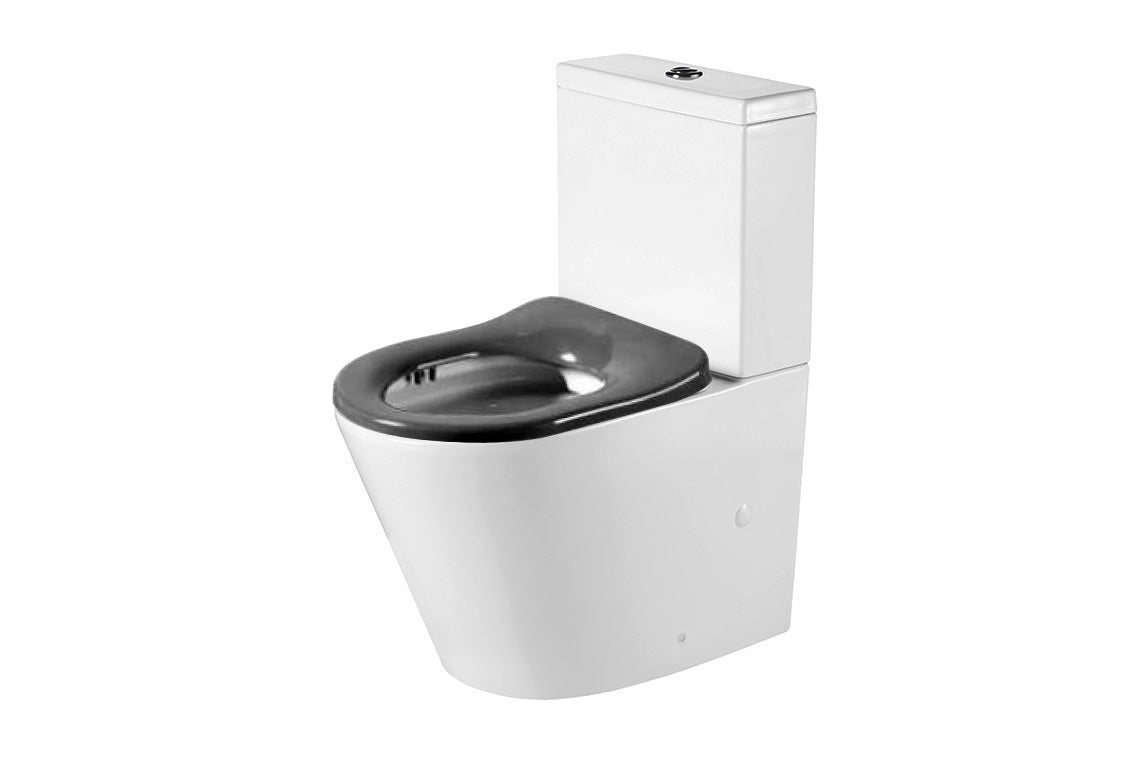 Wellbeing Back-to-Wall Close-Coupled Toilet Suite - Standard Height with Single Flap Seat