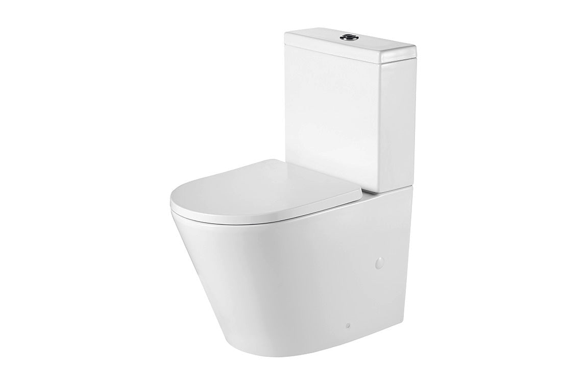 Wellbeing Back-to-Wall Close-Coupled Toilet Suite - Standard Height & WB-WCCCBTW-SH-C