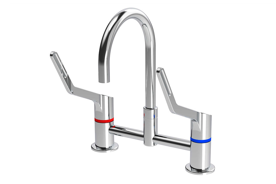 Wellbeing Leva 150mm Type 50 Hob Mounted Exposed - Mixing Set & WLC150H