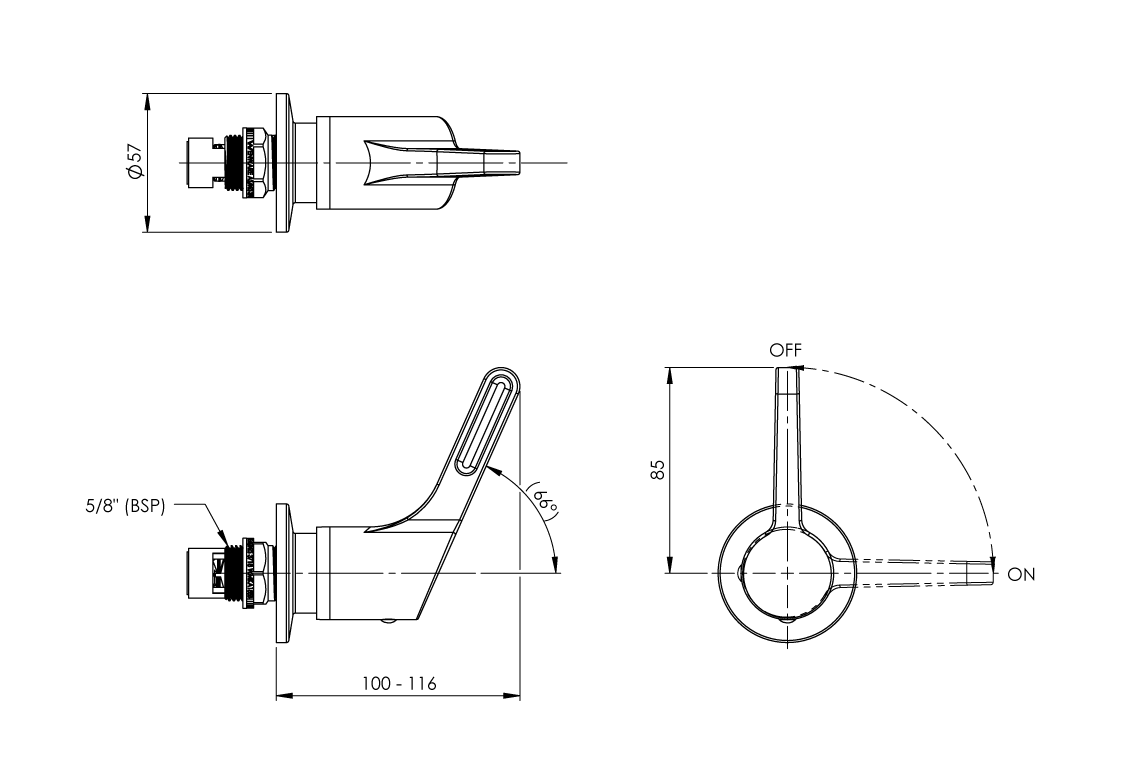 WB Leva 80mm Recess Adaptor