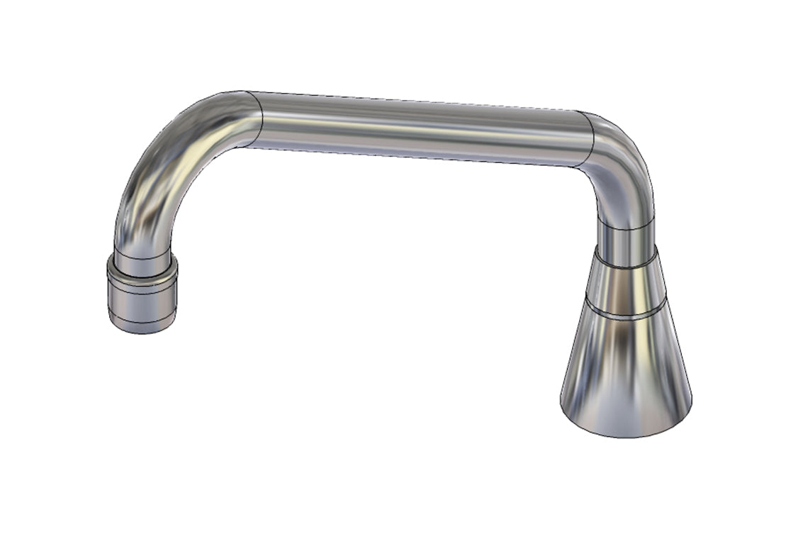 Hob Mounted Standard Sink Spout - Swivel Outlet 230mm & SP011