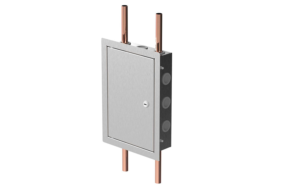 Hot & Cold Isolation Valves 20mm SS Cabinet - Hinged Lid – Enware