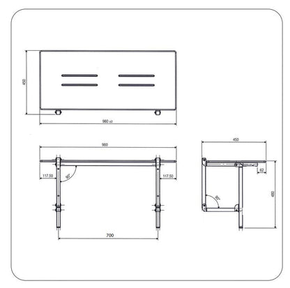 Shower Seat - 960mm x 450mm