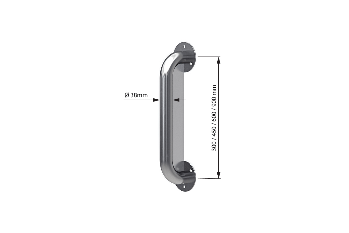 Wellbeing Grab Rail Straight - Anti-Ligature Brushed Stainless Steel