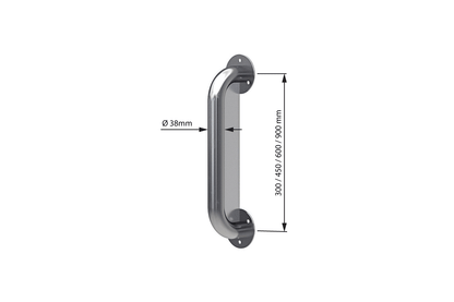 Wellbeing Grab Rail Straight - Anti-Ligature Brushed Stainless Steel